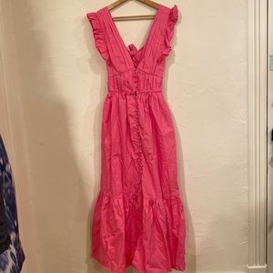 Pink midi dress